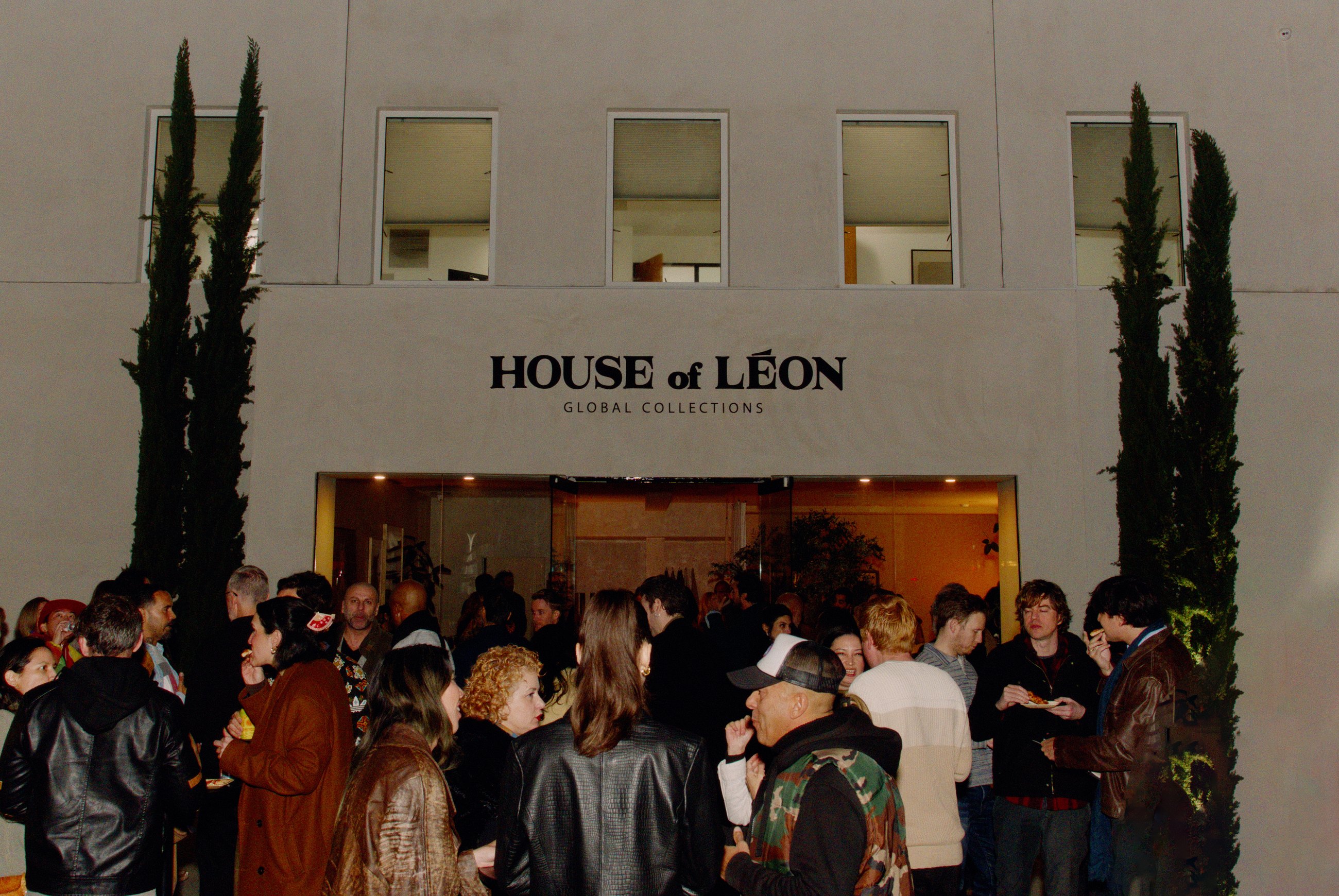Guests gathered outside the House of Leon event entrance